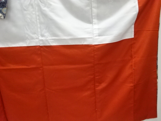  雪輪に草花模様小紋着物